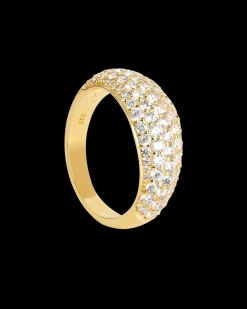 Anillo Dorado Pavé Éclat