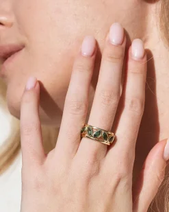 Anillo Jade Verde Papua