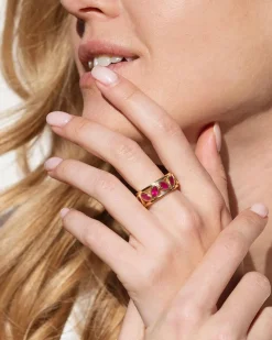 Anillo Turmalina Rosa Papua