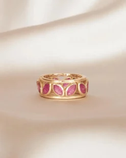Anillo Turmalina Rosa Papua