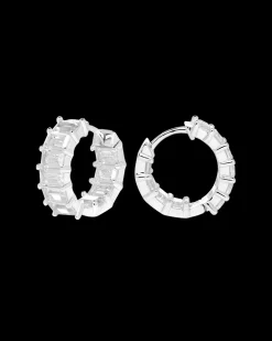 Aros Plata Baguette Luz