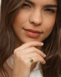 Boho Green Jade Ring