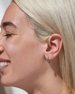 Charlize Small Silver Hoops