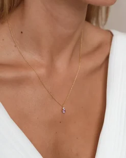 Collar Birthstone Febrero - Amatista