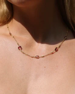 Collar Cuarzo Rosa Coralie