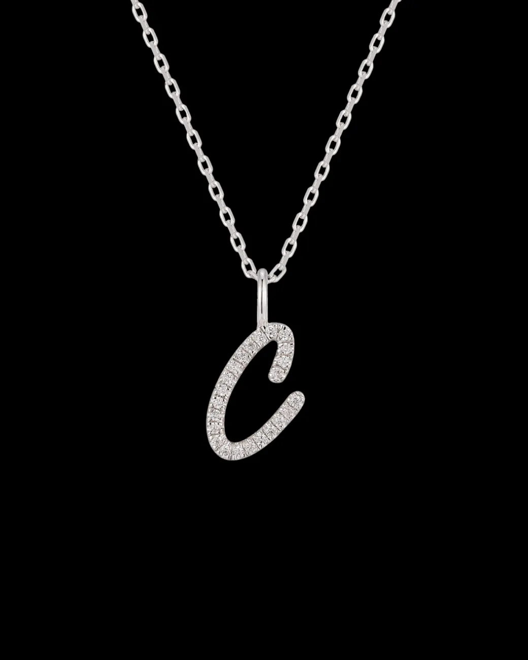 Collar Plata Letra C