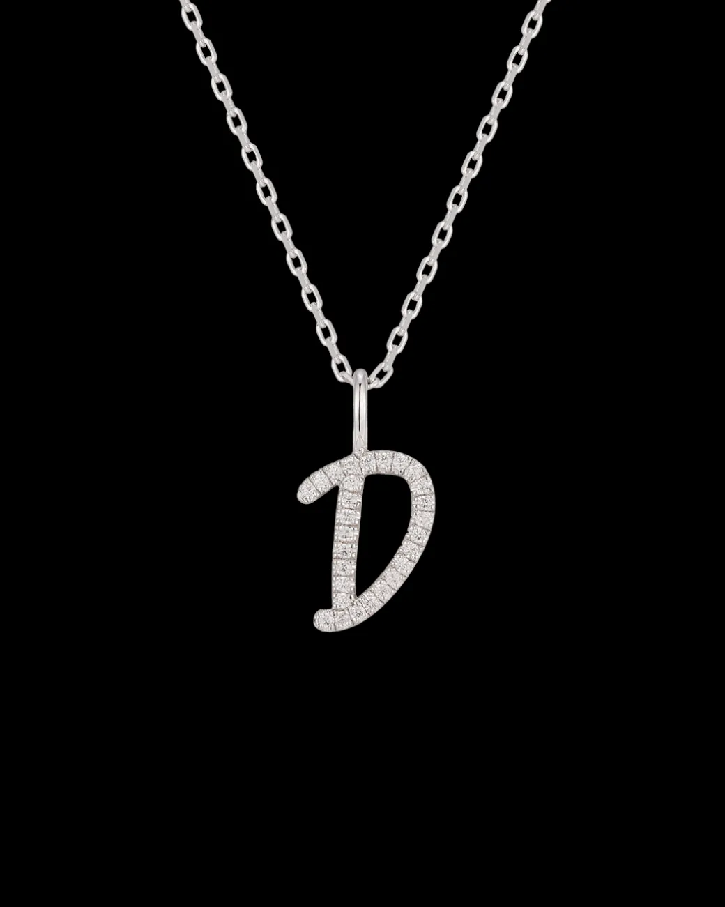 Collar Plata Letra D