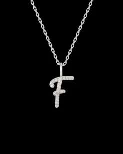 Collar Plata Letra F