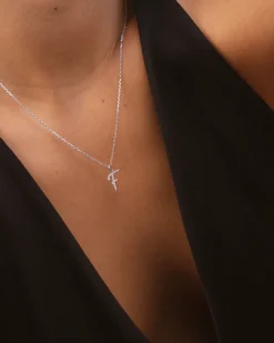 Collar Plata Letra F