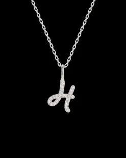 Collar Plata Letra H