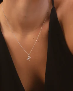 Collar Plata Letra K