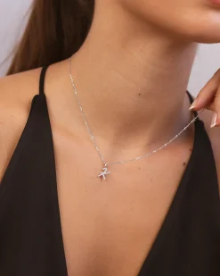 Collar Plata Letra K