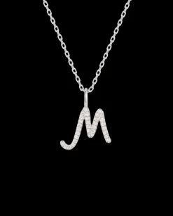Collar Plata Letra M