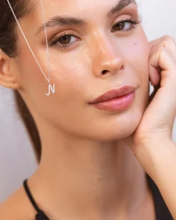 Collar Plata Letra N