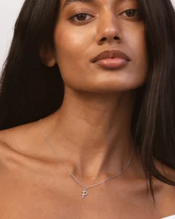 Collar Plata Letra P