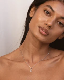 Collar Plata Letra Q