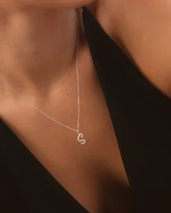 Collar Plata Letra S