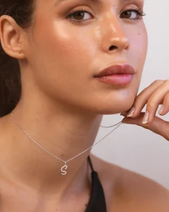 Collar Plata Letra S