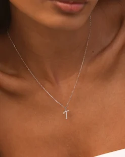 Collar Plata Letra T