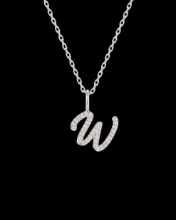 Collar Plata Letra W