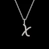 Collar Plata Letra X