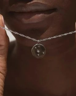 Collar Plateado Zodiaco Cancer