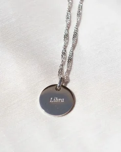 Collar Plateado Zodiaco Libra