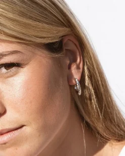 Euphoria Braided Silver Hoops