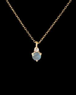 March Birthstone Necklace - Aquamarine