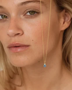 March Birthstone Necklace - Aquamarine