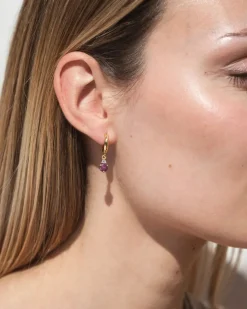 Pendientes Birthstone Julio - Rubí