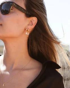 Pendientes Birthstone Junio - Piedra Lunar