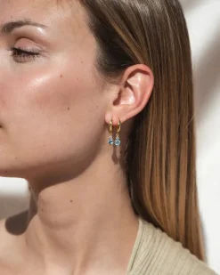 Pendientes Birthstone Marzo - Aguamarina