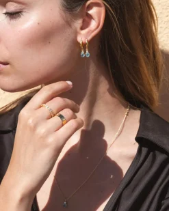 Pendientes Birthstone Marzo - Aguamarina