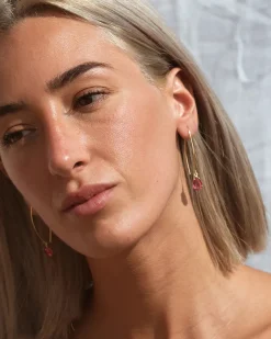 Pendientes Turmalina Rosa Kokod