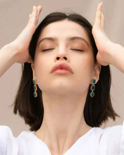 Pendientes Turquesa Cascade