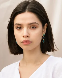 Pendientes Turquesa Cascade