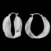 Savage Large Silver Hoops