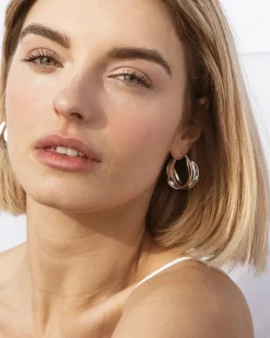 Savage Large Silver Hoops