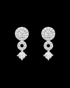 Silver Air Zirconia Earrings