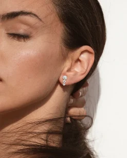 Silver Air Zirconia Earrings