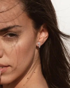 Silver Air Zirconia Earrings