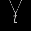 Silver Letter I Necklace