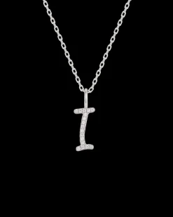 Silver Letter I Necklace
